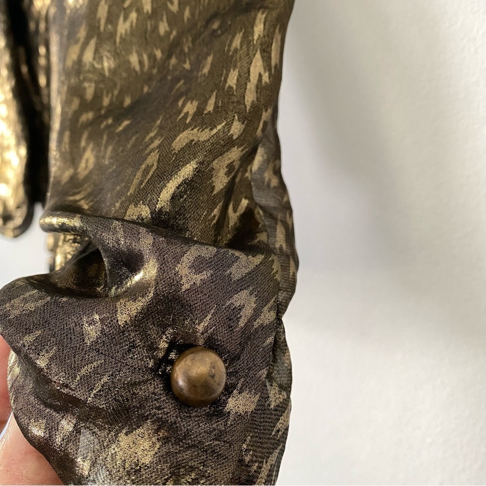 Walter Baker Genny sheer gold black lightweight leopard jacket blazer XS - Picture 11 of 11